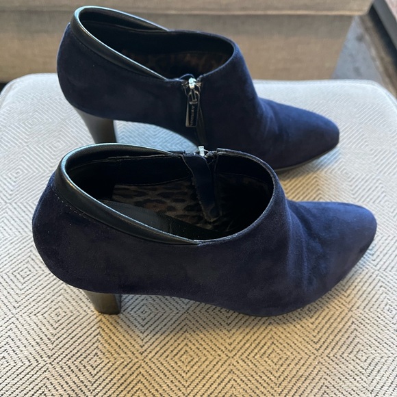 Aquatalia Navy Suede Booties - Picture 4 of 10